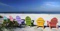 Captiva Beach Chairs I Royalty Free Stock Photo