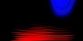 Red And Blue Colors Abstract art on Black Background. Royalty Free Stock Photo