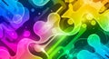Vibrant Fluid Rainbow Abstract Background with Dynamic Shapes Royalty Free Stock Photo
