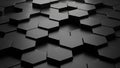 Dark Hexagonal Pattern Abstract Background with Geometric Shapes Royalty Free Stock Photo