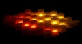 Abstract Glowing Hexagonal Grid with Warm Gradient Light Royalty Free Stock Photo