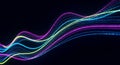 Abstract Digital Wave Background with Glowing Particles Royalty Free Stock Photo