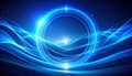 Abstract Blue Digital Wave Portal Royalty Free Stock Photo
