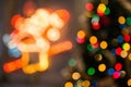 Vibrant Bokeh Lights Background: Festive and Urban Glow Royalty Free Stock Photo