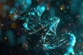 A captivating abstract background highlights the intricate double helix structure of DNA, surrounded by glowing bokeh