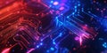 A captivating abstract background inspired by advanced computing, featuring a hyper-detailed circuit