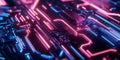A captivating abstract background inspired by advanced computing, featuring a hyper-detailed circuit