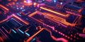 A captivating abstract background inspired by advanced computing, featuring a hyper-detailed circuit