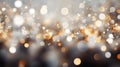 Captivating Abstract Christmas Bokeh Lights with Motion Blur - Elegant White and Gray Festive Background for Holiday Designs