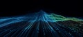 Abstract data stream visualization network connection digital background technology design Royalty Free Stock Photo
