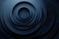 Abstract Circular Layers in Dark Blue Tones for Modern Design Concepts Generative AI Royalty Free Stock Photo