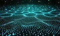Abstract futuristic background with glowing hexagonal grid pattern