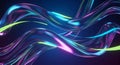 Abstract Neon Light Waves A Mesmerizing Display of Color and Movement Royalty Free Stock Photo