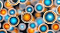Abstract Background with Vibrant Orange and Blue Glowing Spheres Futuristic Technology Concept Royalty Free Stock Photo