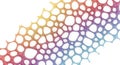 Abstract Cellular Network with Rainbow Gradient on a White Background for Modern Design Royalty Free Stock Photo