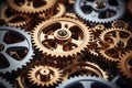 Synergistic Symphony: Intricate Interlocking Gears in Motion Royalty Free Stock Photo