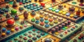 A Captivating Aerial Perspective on a Retro User Interface Design: Exploring Vintage Aesthetics, Colorful Royalty Free Stock Photo
