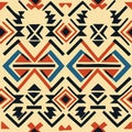 African Essence: Seamless Pattern on Natural Linen Texture