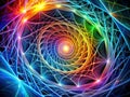 A Mesmerizing Display of Interconnected Spiral Lines A Stunning AIGenerated Abstract Geometric Web