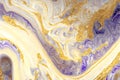 Royal Elegance: AI Generated Abstract Texture Photography of Purple and White Gold Intricate Pattern on Artificial Marble Royalty Free Stock Photo