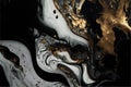 Gleaming Whirls: AI Generated Abstract Texture Photography of White Gold Swirls on Artificial Marble