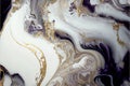 Radiant Sophistication: AI Generated Abstract Texture Photography of White Gold Intricate Pattern on Artificial Marble Royalty Free Stock Photo