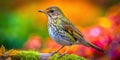 A Surreal and Dreamlike Swainsons Thrush AIGenerated Avian Art Captures the Exotic Beauty of Nature Royalty Free Stock Photo