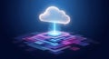 Secure High-Speed Cloud Data Transfer for Digital Businesses and Modern IT Professionals. Royalty Free Stock Photo