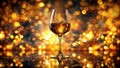 Captivating Amber Wine Glass in Soft Double Exposure A Study in Elegance and Light Royalty Free Stock Photo