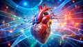 A Captivating Animated Depiction of the Human Heart\'s Rhythm and Function AI generated