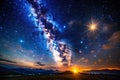 A Captivating Animated Night Sky Displaying a Celestial Dance of Glowing Stars and Nebulae