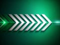 Dynamic Swipe Arrows for Seamless Navigation Animated UI Element with Looping Effect on a Striking Black and Green