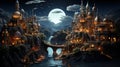 Captivating architecture: 3D wonders of design. Created with Generative AI