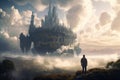 Otherworldly Vision: A Futuristic Castle in the Clouds