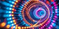 Captivating Array of Colorful Circles and Dynamic Lights. Concept Colorful Lights, Abstract