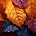 Captivating autumn foliage Vibrant leaf symbolizes natures organic beauty