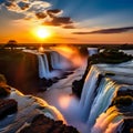 Sunset\'s Embrace: Victoria Falls, Zimbabwe, and Zambia