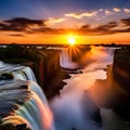 Sunset\'s Embrace: Victoria Falls, Zimbabwe, and Zambia