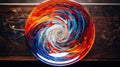 Vibrant Swirling Patterns: Abstract Glassblowing Art Royalty Free Stock Photo