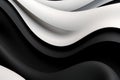 A captivating black and white background featuring mesmerizing wavy lines., Modern black white abstract background