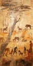 Captivating Blend Of Prehistoric Art And African Influence In Vibrant Murals