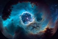 Revealing the Wonders: Stunning blue Astrophotography created with Generative AI technology