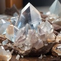 Captivating Brilliance: Exploring the Mesmerizing Details of Quartz Crystal Formation Up Close