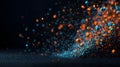 A Captivating Burst of Colorful Data Points Creating Digital Streams in a Dynamic Visualization