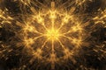Captivating Burst Of Mesmerizing Abstract Pattern Illuminated In Radiant Gold Light