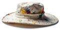A Whimsical Weathered Canvas Hat ArtisanInspired Headwear Ready for Any Task Royalty Free Stock Photo