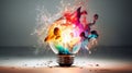 Stunning Explosions: Colorful Bulbs Captured with JCf\'s Award-winning Photography