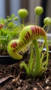 Captivating Carnivory The Venus Flytrap\'s Lure with a Captured Fly Royalty Free Stock Photo