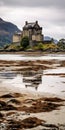 Captivating Castle On Beach With Reflections
