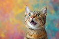 Captivating Cat In Awe Delightful Feline Charmed By Vibrant Surroundings